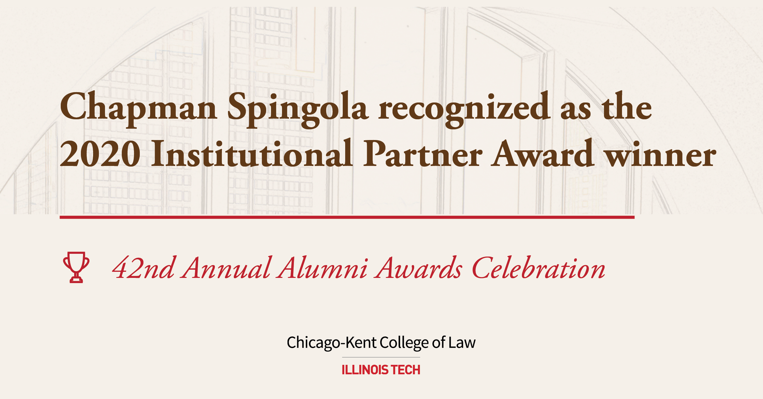 Chapman Spingola award